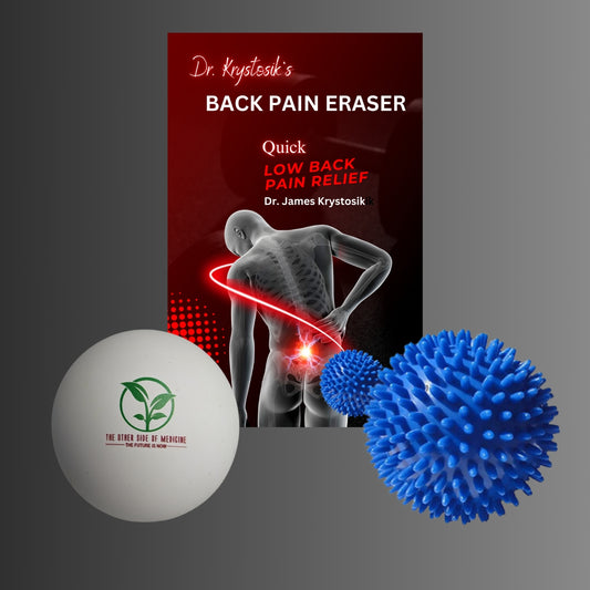 Quick Back Pain Relief Massage Balls (1 Book, 2 Balls)